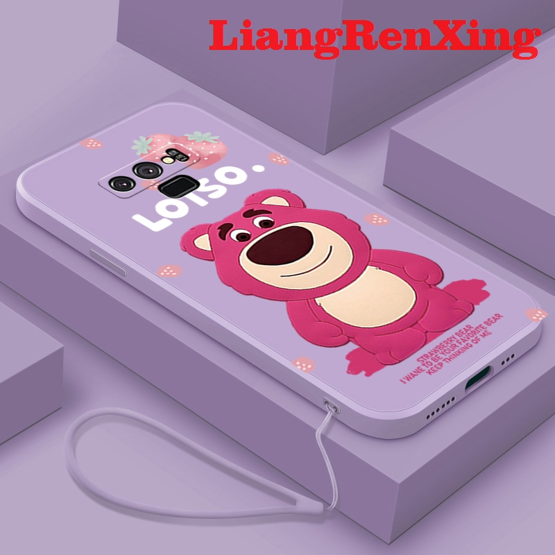 เคสโทรศัพท์ เคส SAMSUNG note 9 เคสโทรศัพท์มือถือ ซิลิโคนนิ่ม กันกระแทก ลายหมีสตรอเบอร์รี่ สําหรับ SAMSUNG note 9 YTHSX01 น่ารัก ลายการ์ตูน กันกระแทก