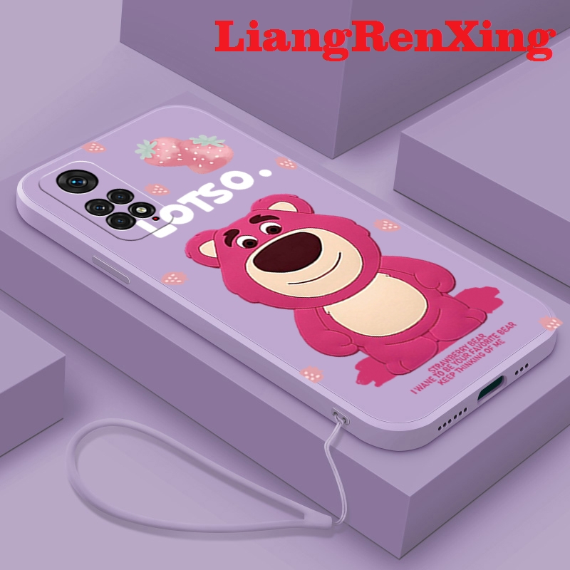 เคสโทรศัพท์ เคส redmi note 11 4g xiaomi redmi note 11s redmi note 11 pro 5g เคสโทรศัพท์มือถือ ซิลิโคนนิ่ม กันกระแทก ลายหมีสตรอเบอร์รี่ terbaru YTHSX01 สําหรับ redmi note 11 4g xiaomi redmi note 11s redmi note 11 pro 5g น่ารัก ลายการ์ตูน กันกระแทก