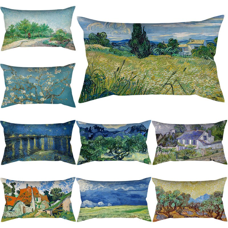 ปลอกหมอน ลาย Vincent van Gogh Art ขนาด 50x30 ซม. 74x48 ซม. สําหรับตกแต่งบ้าน รถยนต์