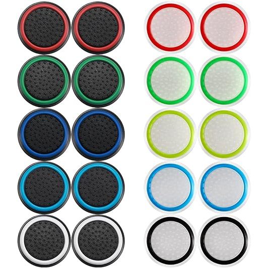 20 ชิ้น Analog Stick จอยสติ๊ก Controller Performance Thumb Grips สําหรับ PS5, PS4, Xbox One, Xbox Se