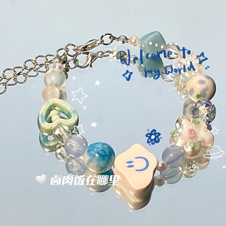 สร้อยข้อมือเซรามิค ลายก้อนเมฆ และดาวน่ารัก สําหรับผู้หญิง ราคา ถูกที่สุด ดีลบีเคเค แกลเลอรีภาพที่ 9
