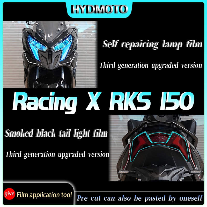 ฟิล์มใสติดไฟหน้ารถยนต์ สําหรับ KYMCO Racing X RKS 150 Long March Edition