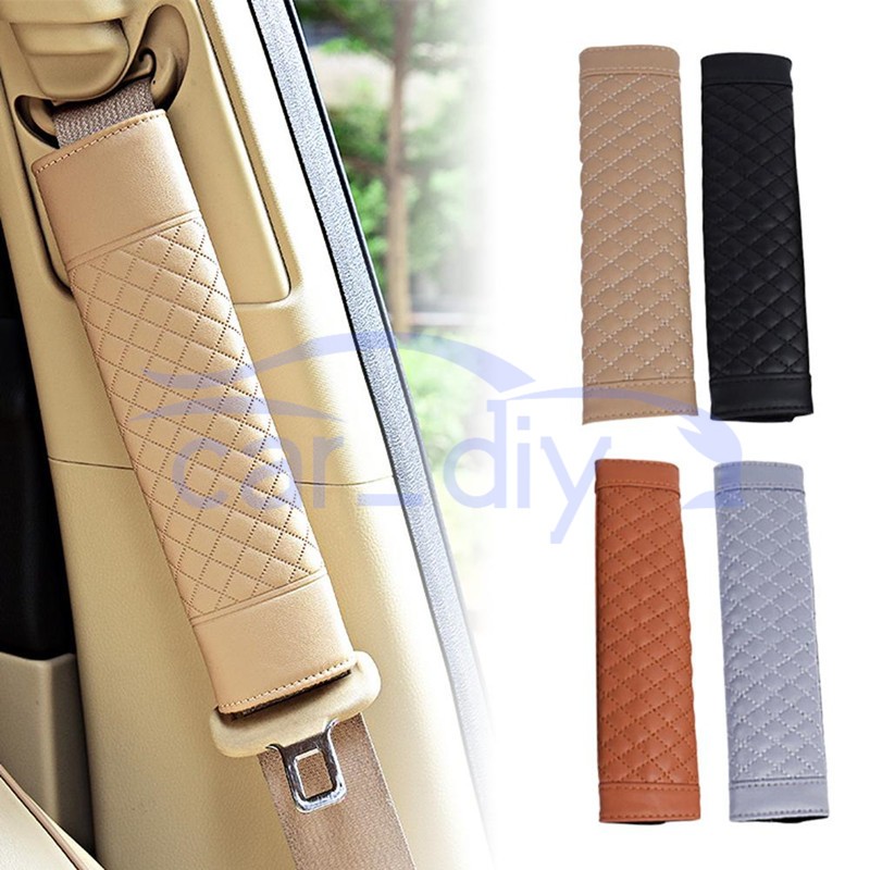 ปลอกหุ้มเข็มขัดนิรภัยรถยนต์ หนัง PU 2 ชิ้น ต่อชุด