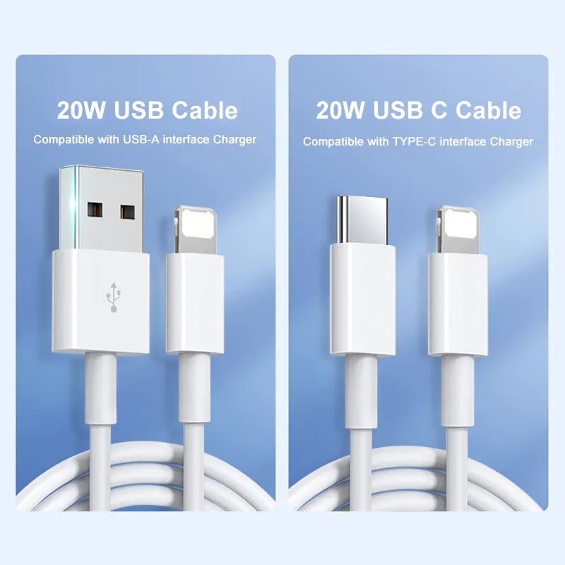 Ankndo PD 20W สายชาร์จเร็ว สําหรับ IOS USB C To IOS สายชาร์จโทรศัพท์ 1ม./2ม. สายชาร์จเร็ว สําหรับ IP 14 13 12 Pro Max