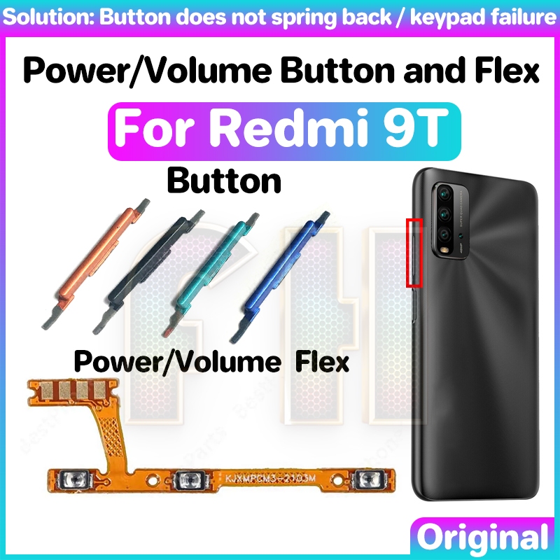 ปุ่มปรับระดับเสียง เปิดปิด สายเคเบิ้ลอ่อน สําหรับ Xiaomi Redmi 9T
