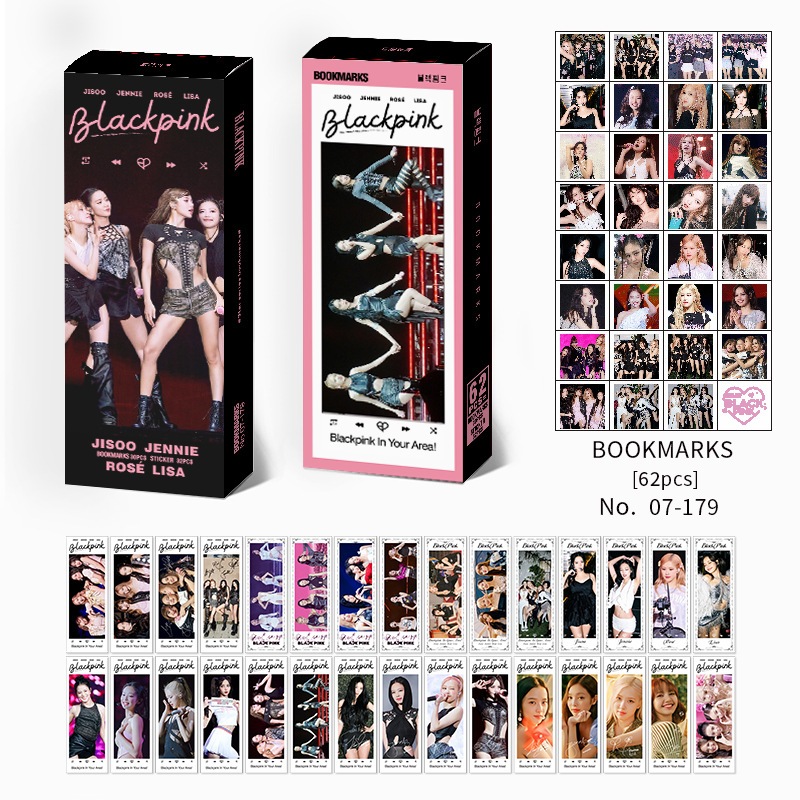 BTS PROOF Blackpink Album BORN Pink GOT7 MOMOLAND ASTRO TWICE Bookmark Stickers 62 ชิ้น / กล่อง