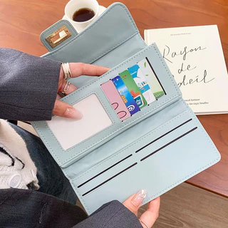 ผู้หญิงกระเป๋าสตางค์ยาว Lattice พิมพ์หนัง PU Multi Card Case กระเป๋าสตางค์ Pierre Loues