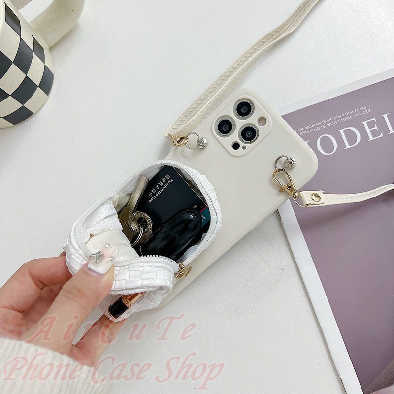 เคส Samsung A15 A14 A13 A12 A11 A05 A05S A04 A04S A03 A03S A02 A02S A73 A72 A71 A70 A55 A54 A53 A52 A52S A51 A50 A50S A35 A34 A33 A32 A31 A30 A30S A25 A24 A23 A22 A21S A20 A20S A10S 4G 5G Protect Camera Fashion Knit Lipstick Change Bag Lanyard Soft Case - รูปที่ 2