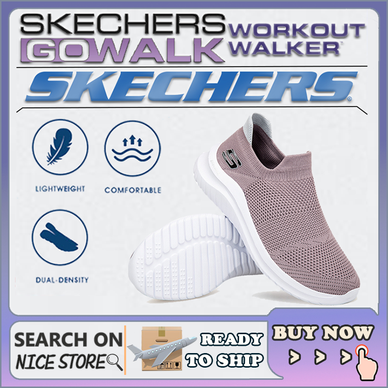 [รองเท้าผ้าใบผู้หญิง] Skechers_ Go-walk รองเท้าผ้าใบ สลิปออน กีฬา ส้นแบน Kasut Sukan Wanita Walking Running Girl K9JT