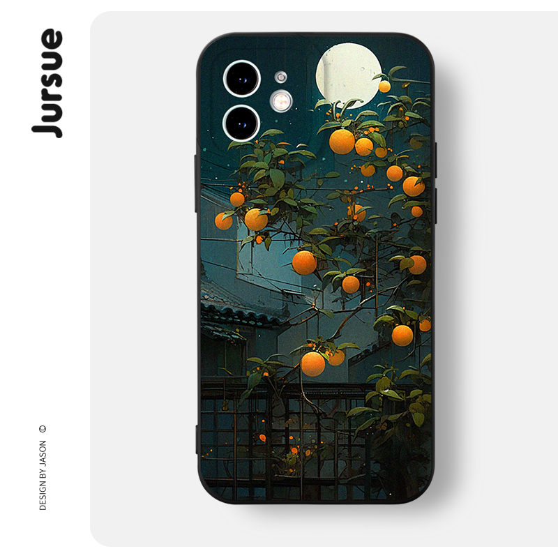 JURSUE เคสไอโฟน เคสซิลิโคนนุ่มกันกระแทกน่ารักตลก เคสโทรศัพท์ สีดำ Compatible for iPhone 16 15 14 13 12 11 Pro Max SE 2020 X XR XS 8 7 Plus พลัส XYAB262