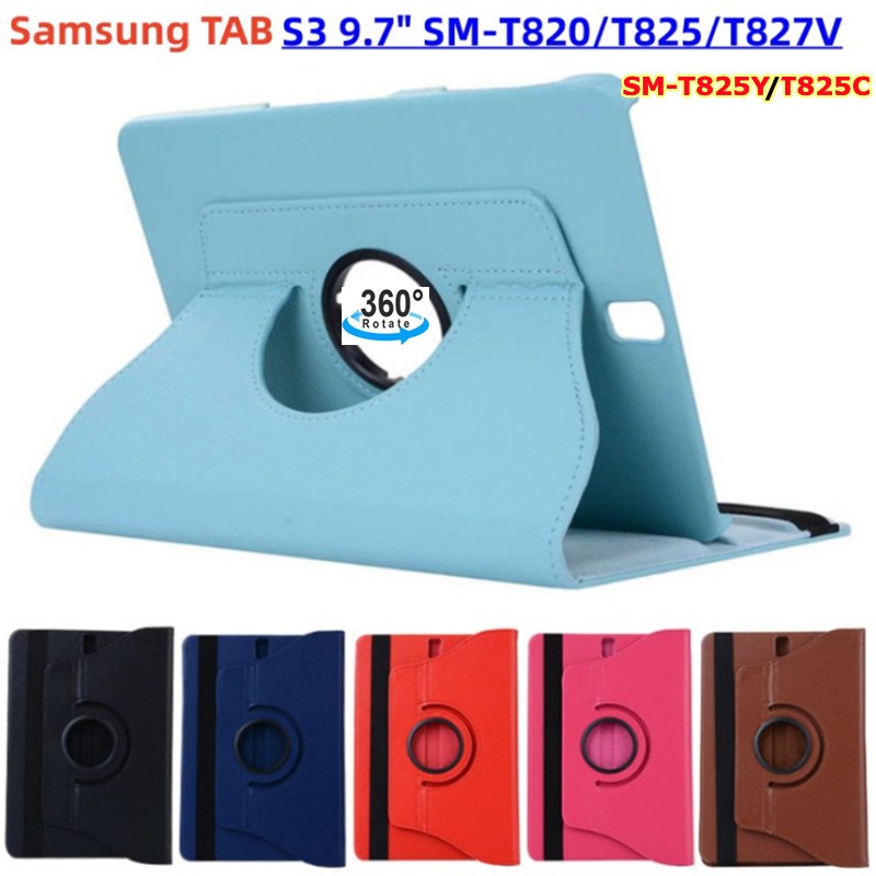 Tablet Cover For Samsung Galaxy Tab S3 9.7 SM-T820 SM-T825Y T825 T825C T827 T829 T827V 360 Rotating 