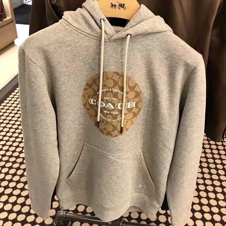 Coach เสื้อกันหนาว แบบสวมหัว คลาสสิก แฟชั่นฤดูใบไม้ร่วง และฤดูหนาว สําหรับผู้ชาย และผู้หญิง