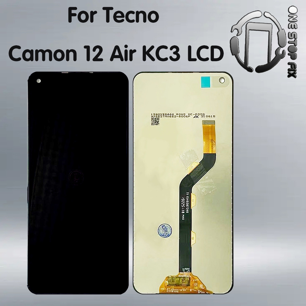 6.55 "สําหรับ Tecno Camon 12 Air CC6 จอแสดงผล LCD Touch Screen Digitizer