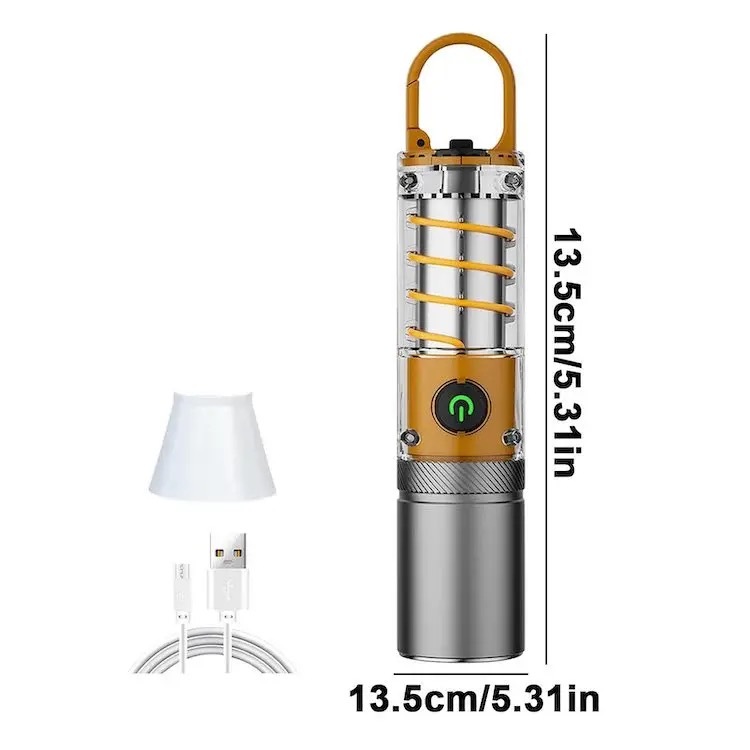 Sunn ไฟฉาย 5W ชาร์จไฟได้ ลูเมนสูง สําหรับตั้งแคมป์ เดินป่า กลางแจ้ง ...