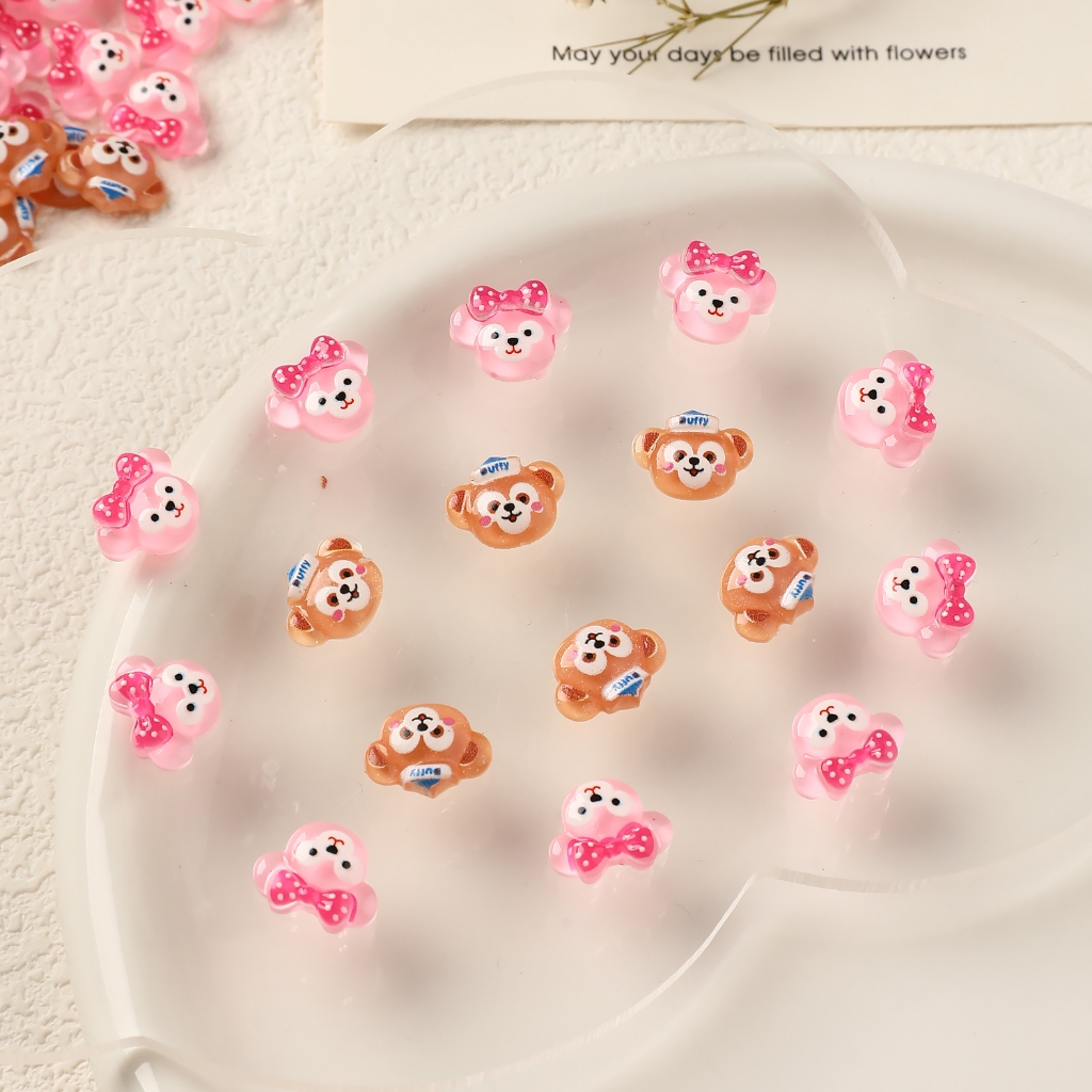 กิ๊บติดผมเรซิ่น ลายการ์ตูน 3D สําหรับตกแต่งเล็บ DIY 50 ชิ้น ต่อแพ็ค