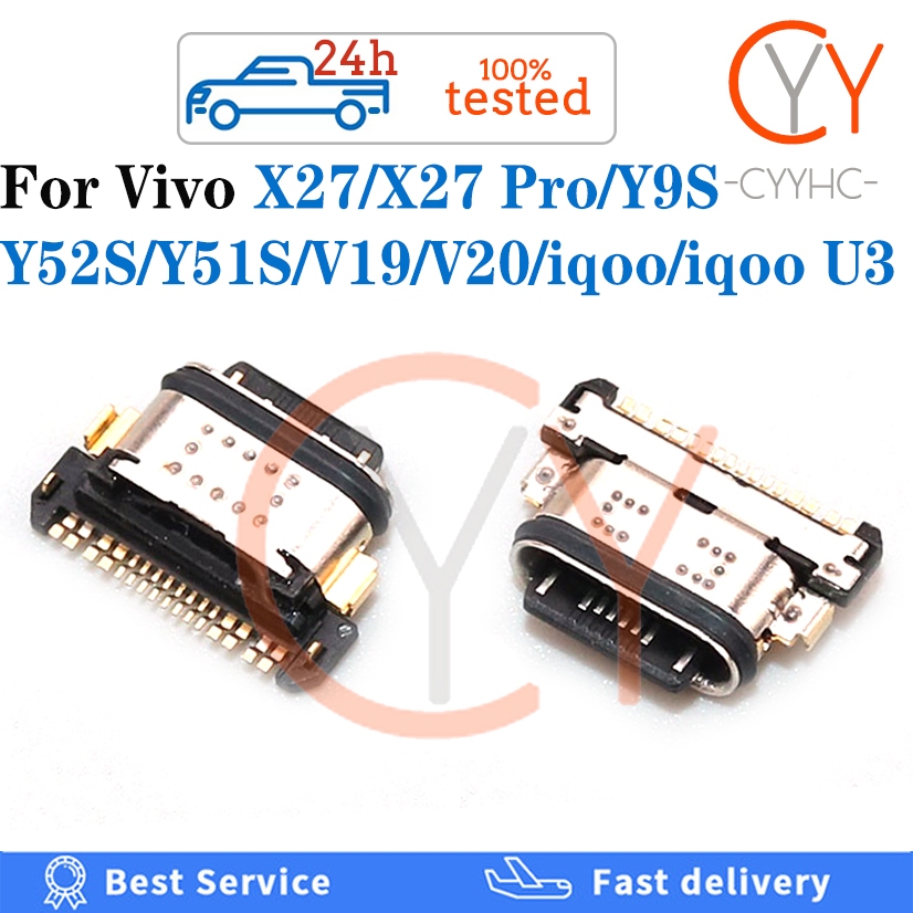 พอร์ตชาร์จ USB 20 ชิ้น สําหรับ Vivo X27 X27 Pro Y9S Y52S Y51S V19 V20 Nex Dual iqoo iqoo U3