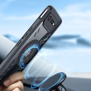 การกระจายความร้อนเคสโทรศัพท์สําหรับ Asus ROG โทรศัพท์ 5 5s 6 8 9 Pro 3 2 สี่มุม hockproof กันชนสําหรับ Asus ROG 5 6 6D 7 Ultimate กรณีแม่เหล็ก