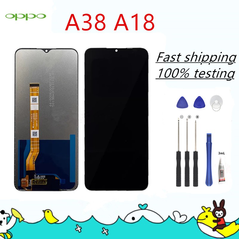 OPPO A3FOR OPPO A38 ชุดหน้าจอ LCD OPPO A18 โทรศัพท์กระจก LCD จอแสดงผล LCD Touch หน้าจอภายในและภายนอก