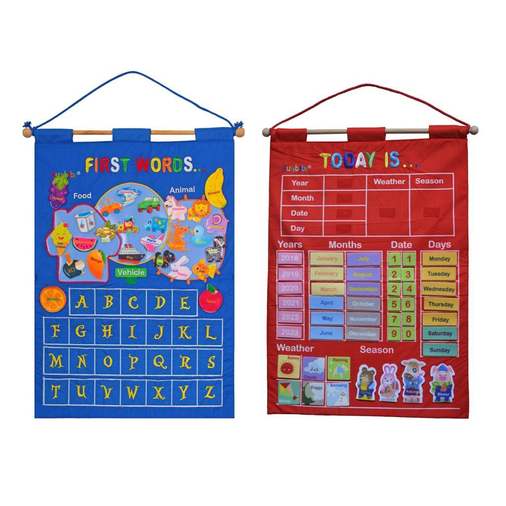 [NANA] ของขวัญวันเด็กคริสต์มาส Children's Calendar Wall Chart, Kids Daily Calendar for Today’s Date,