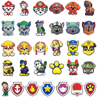 เครื่องรางรองเท้า PAW Patrol Series น่ารักพร้อมอุปกรณ์เสริม PVC ปุ่ม