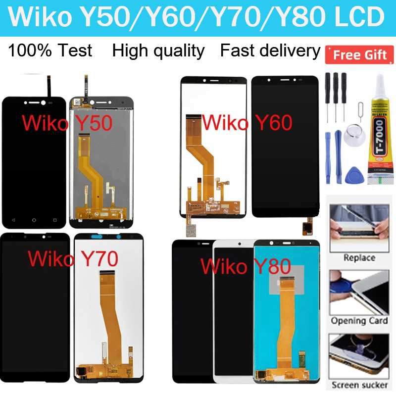 สําหรับ Wiko Y50/Y60/Y70/Y80 จอแสดงผล LCD พร้อม Touch Screen Digitizer Assembly