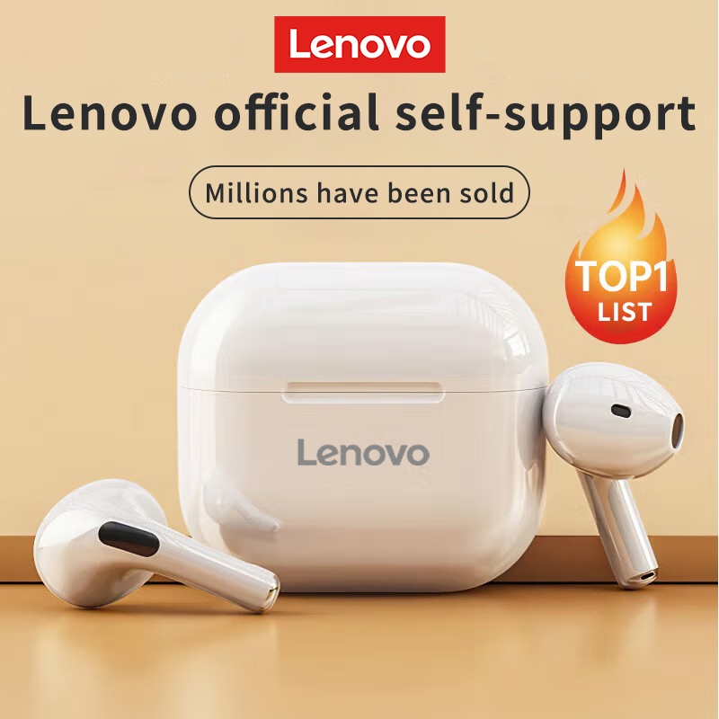 Lenovo LP40 หูฟังบลูทูธไร้สาย พร้อมเคสชาร์จ ไมโครโฟนในตัว กันน้ํา สําหรับ iOS Android