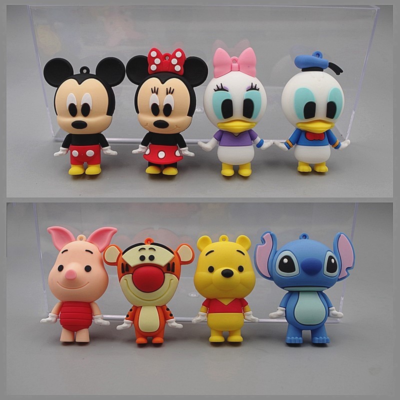 โมเดลฟิกเกอร์ PVC การ์ตูนดิสนีย์ มิกกี้เมาส์ โดนัลด์ดั๊ก เดซี่ เป็ด ทิกเกอร์ มินนี่ หมีพูห์ พิกเล็ต Q Version 1 ชิ้น 6-7 ซม.