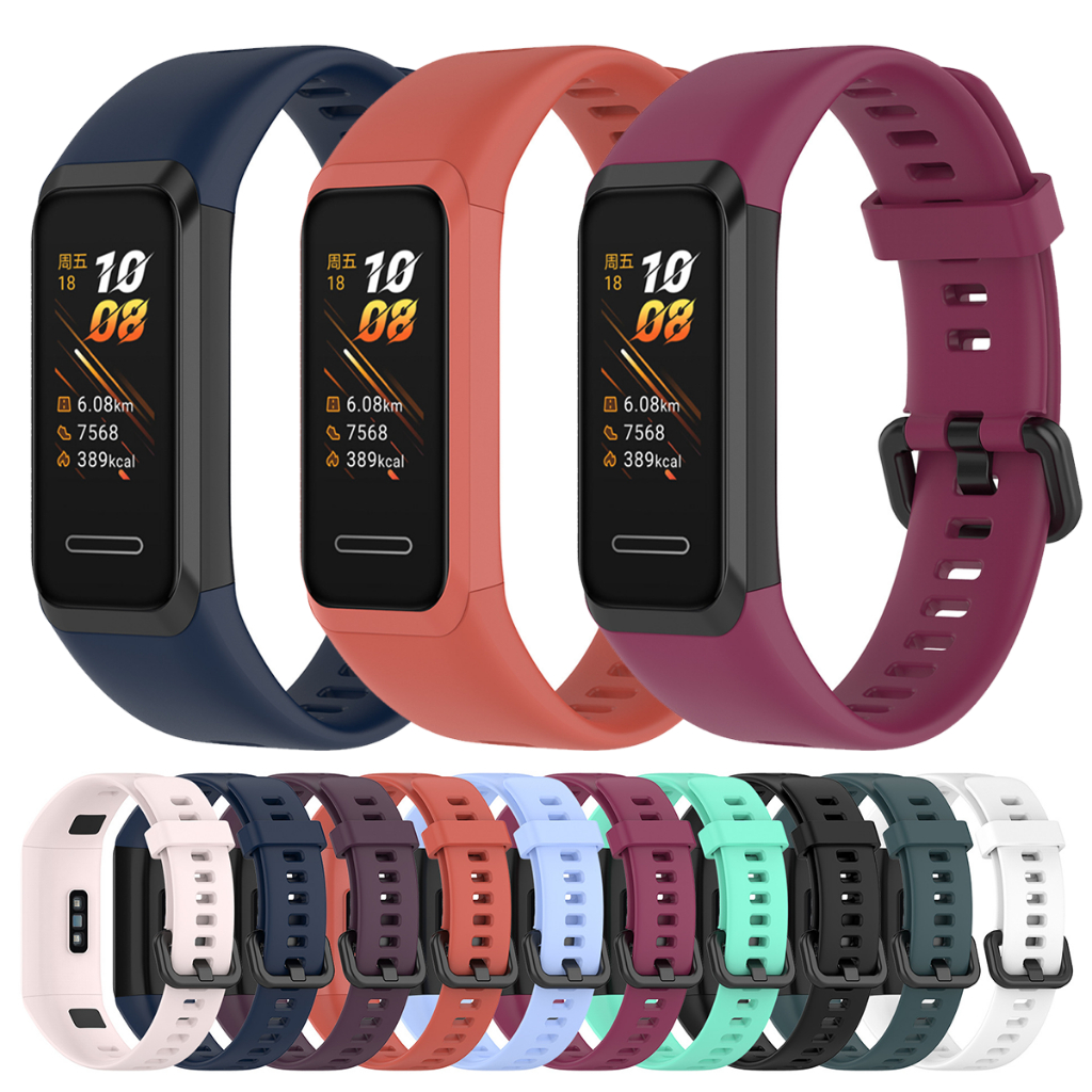 สําหรับ Huawei Band 4 สายรัดข้อมือซิลิโคน กีฬา นุ่ม สําหรับ Huawei 4 Smart Watch Band