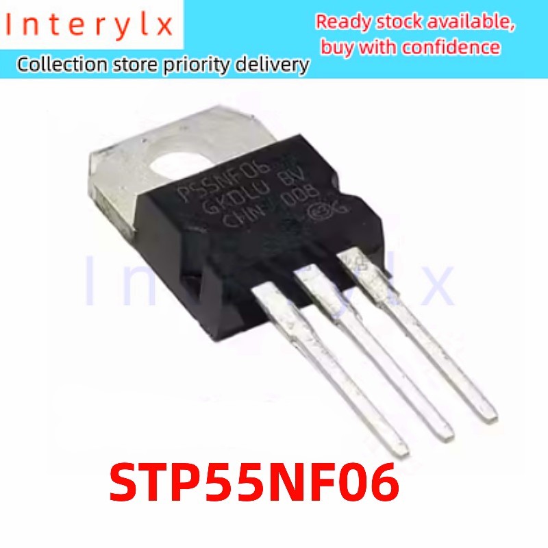 5-10PCS STP55NF06 TO-220 P55NF06 TO220 55NF06 ทรานซิสเตอร์ MOS FET ใหม่