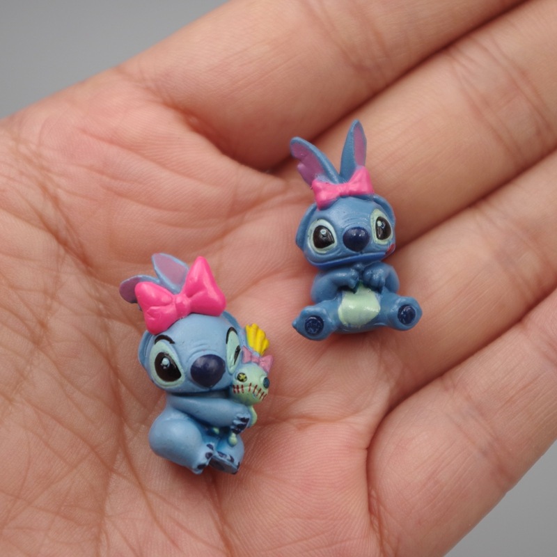 โมเดลฟิกเกอร์ PVC รูปการ์ตูน Lilo & Stitch Scrump Ugly Girl Gold Q Version ขนาด 2.3 ซม. ของเล่นสําหรับเด็ก 1 ชิ้น