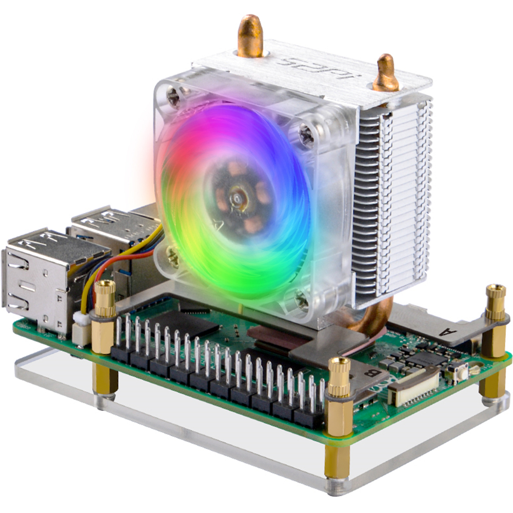 ฮีทซิงค์พัดลมระบายความร้อน 52Pi Raspberry Pi 5 Raspberry Pi 5 ICE Tower Cooler Raspberry Pi 5 Pi 5