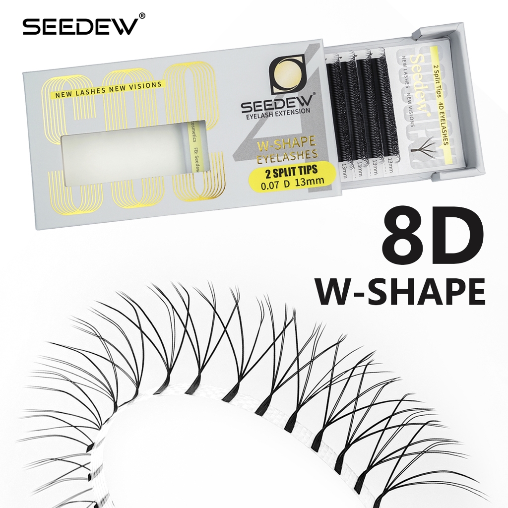 Seedew 2 เคล็ดลับแยก 4D รูปร่าง ต่อขนตา ขนตาปลอม Soft ขนตา Curl C/D คุณภาพสูง