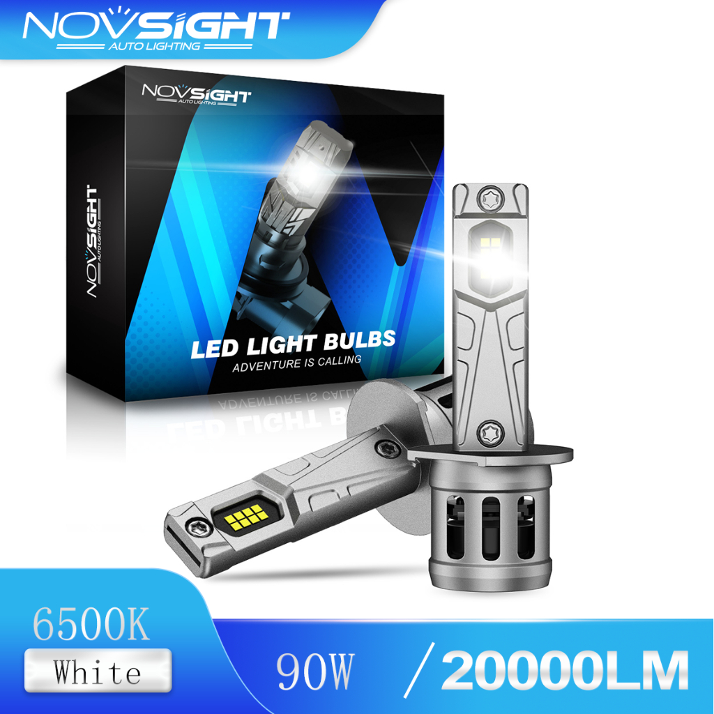 Novsight ไฟตัดหมอก LED N63 H1 90w 6500k 20000lm สําหรับรถยนต์