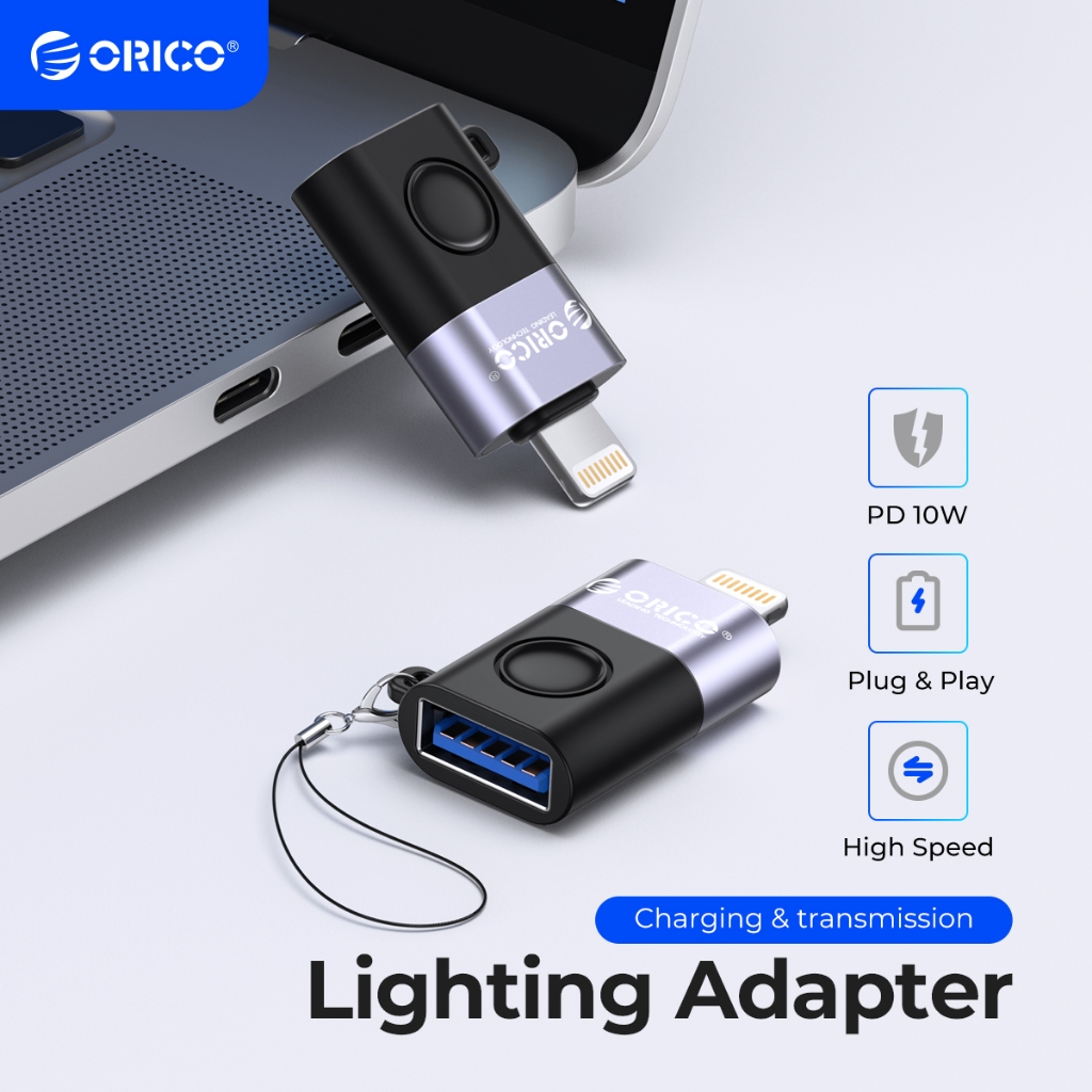 Orico Type C เป็น Lightning และ Micro B / USB 2.0 เป็นอะแดปเตอร์ iPhone แปลงสําหรับโทรศัพท์ Air Pods Mac book (WLC)