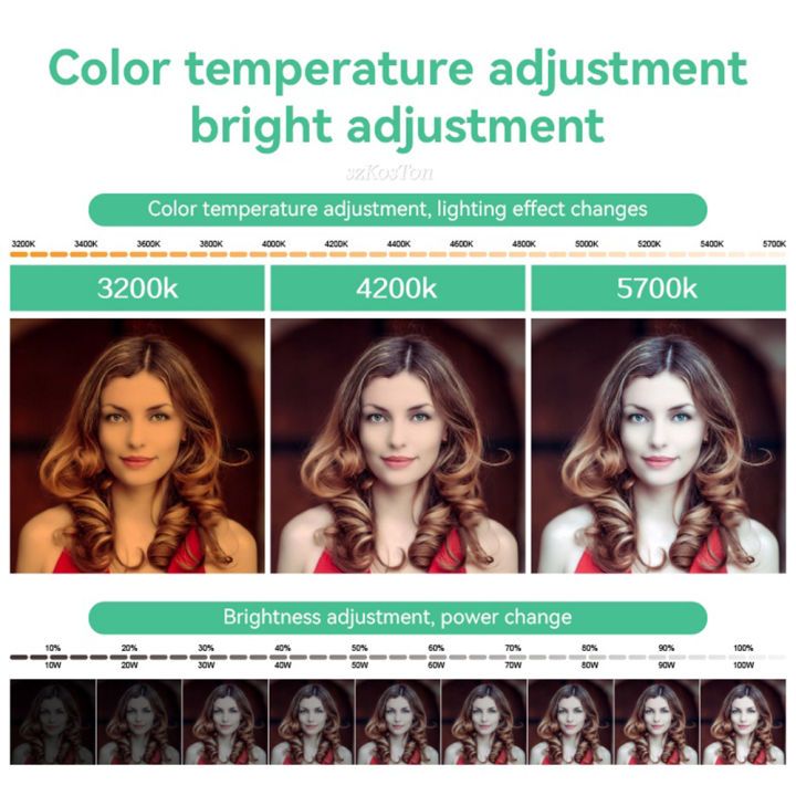 แผงไฟวิดีโอ LED ขนาดใหญ่ 14/19 นิ้ว พร้อมขาตั้งกล้อง 2.1 เมตร 3200k-6000k สําหรับถ่ายภาพ ไลฟ์สดไฟถ่ายภาพ ไฟสตูดิโอ ไฟ LED ถ่ายทอดสด
