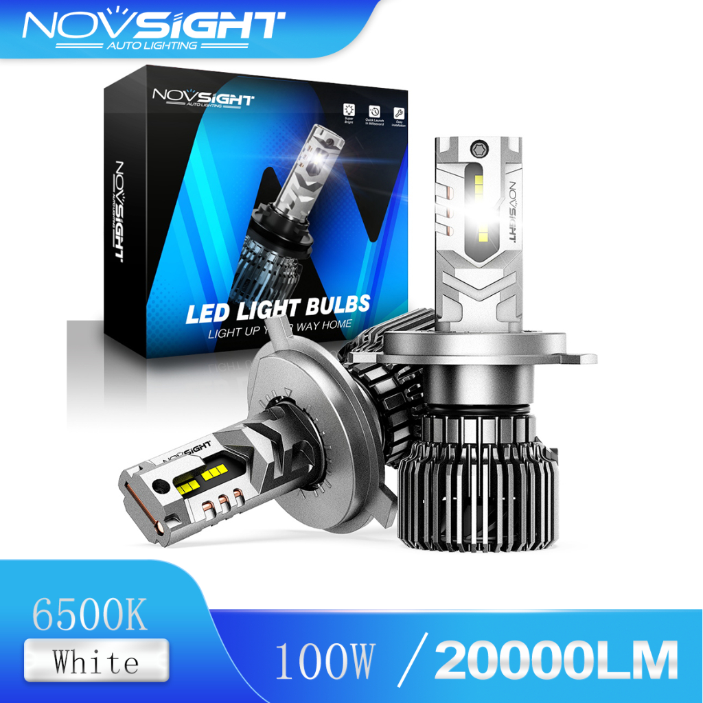 Novsight ไฟหน้ารถยนต์ LED N75 H4 100W 20000LM 6500K HB2