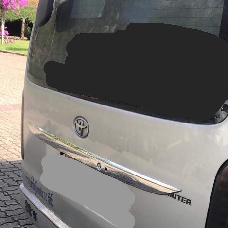 คิ้วท้าย ปลายดาบ รถตู้ hiace commuter 2005-2018 แบบเปลี่ยนสีชุปโครเมี่ยม - รูปที่ 3