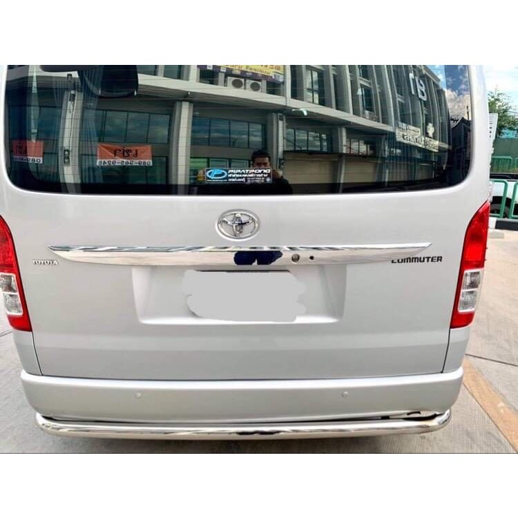 คิ้วท้าย ปลายดาบ รถตู้ hiace commuter 2005-2018 แบบเปลี่ยนสีชุปโครเมี่ยม - รูปที่ 6
