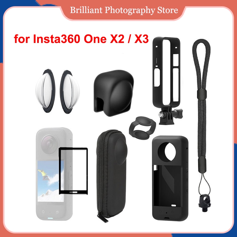 ฟิล์มซิลิโคน ป้องกันเลนส์กล้อง อุปกรณ์เสริม สําหรับ insta360 X3 insta 360 ONE X3 Panoramic