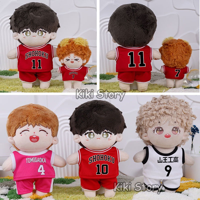 10 ซม.20 ซม.ผ้าฝ้ายตุ๊กตาเสื้อผ้า SLAM DUNK SHOHOKU TOMIGAOKA ชุดบาสเกตบอลตุ๊กตาของเล่นอุปกรณ์เสริม NCT127 GOT7 WayV สิบแฟนของขวัญ