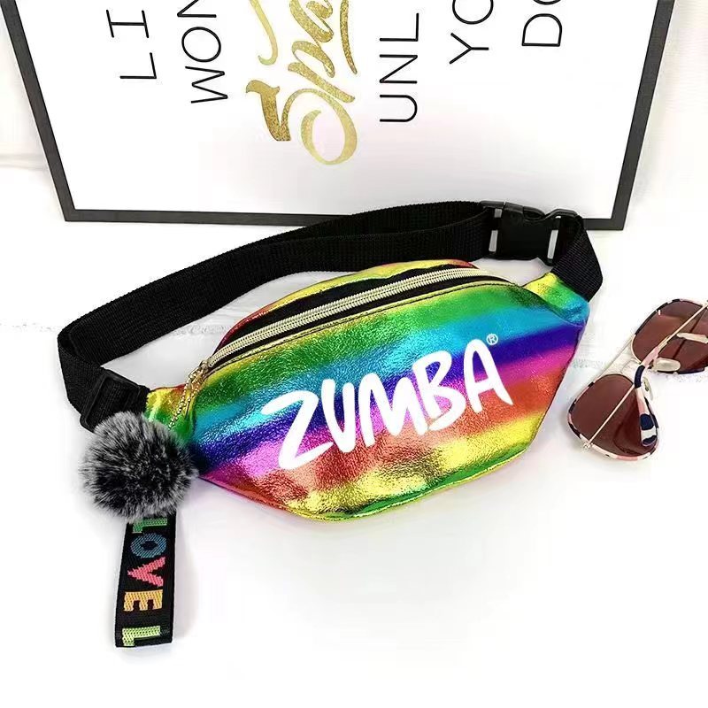 Zumba zumba ZW ไหล่ Messenger กระเป๋าคาดเอว Starry Sky สีฟ้าสีขาวสีเหลืองพราวสีสันสดใสกระเป๋าใบเล็กกีฬากระเป๋าเป้สะพายหลัง