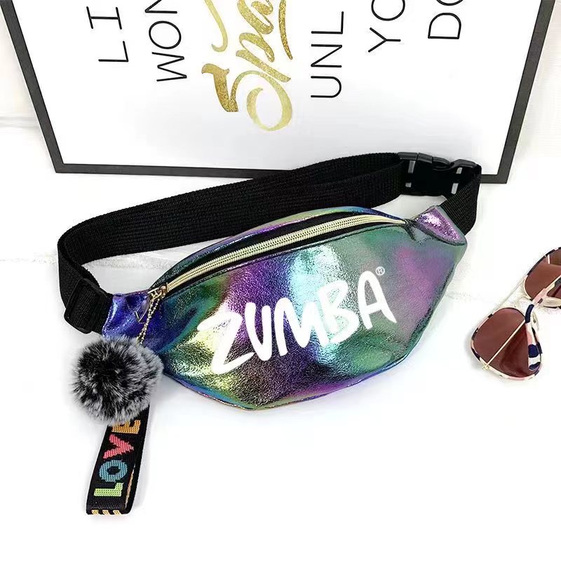 Zumba zumba ZW ไหล่ Messenger กระเป๋าคาดเอว Starry Sky สีฟ้าสีขาวสีเหลืองพราวสีสันสดใสกระเป๋าใบเล็กกีฬากระเป๋าเป้สะพายหลัง