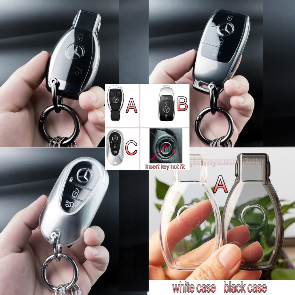 เคสรีโมตกุญแจรถยนต์ TPU สําหรับ Mercedes Benz A B E R-class GLS GLS GLA GLC CLA AMG W204 W212 W463 W176