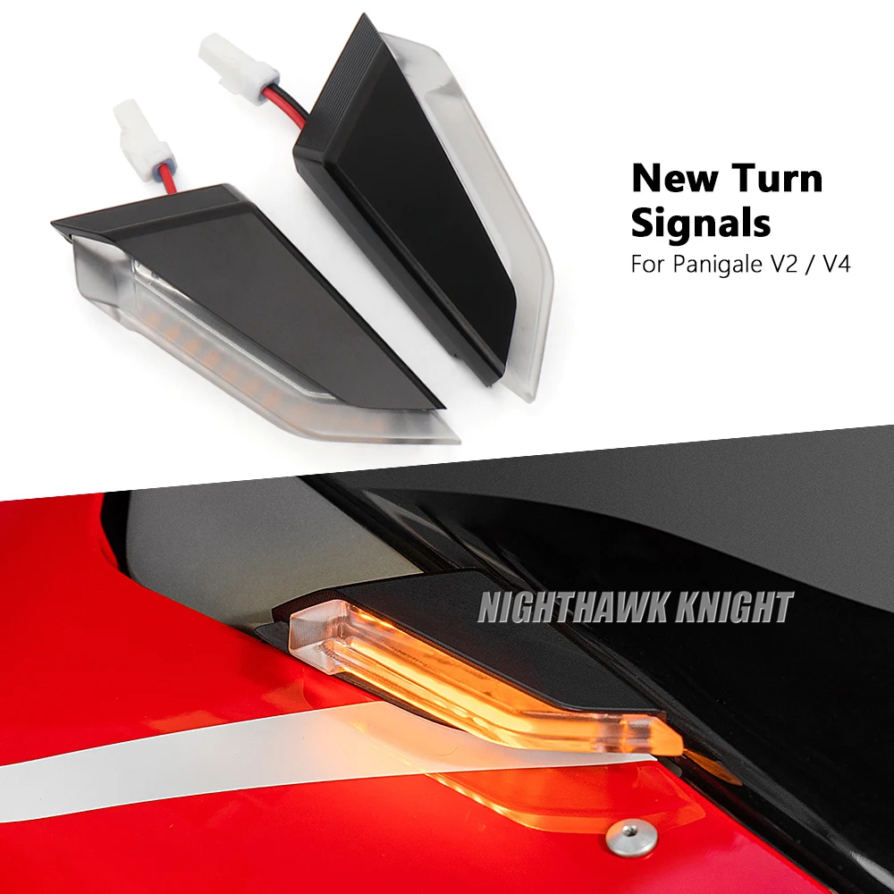 Nighthawk KNIGHT ไฟเลี้ยว LED ติดกระจกหน้ารถยนต์ กันน้ํา สําหรับ Ducati Panigale V4 S R V2