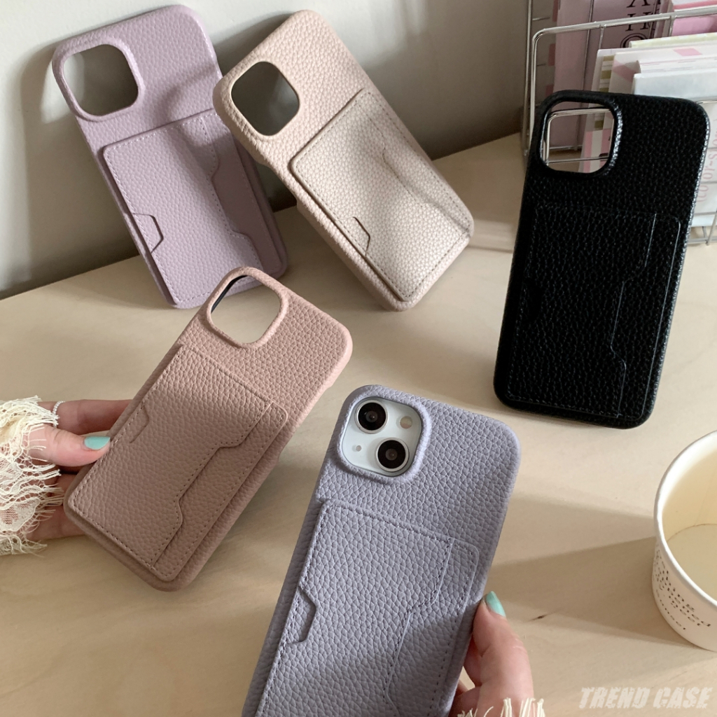 เคสโทรศัพท์มือถือหนัง PU แข็ง กันกระแทก พร้อมช่องใส่บัตร สไตล์นักธุรกิจ หรูหรา สําหรับ iphone 15 14 13 12 11 Pro Max 11 Pro