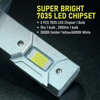 TUFFOO Plug And Play H3 หลอดไฟหมอก Led สําหรับรถยนต์/รถบรรทุก 6000K/3000K - สีเขียวมะนาว/ขาว/เหลืองทอง (12V/24V/2 ชิ้น)