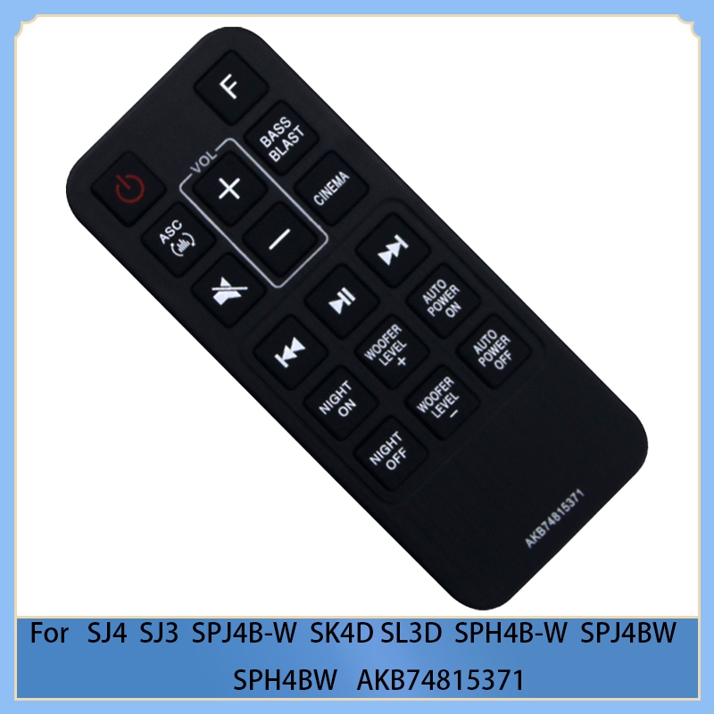 Akb74815371 รีโมตคอนโทรล สําหรับลําโพง LG SJ3 SJ4 SPJ4B-W SK4D SL3D SPH4B-W