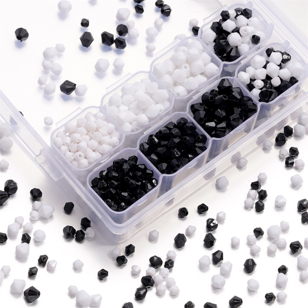 St.kunkka 100 ชิ้น ลูกปัดอะคริลิค สีพื้น 4 มม.-5 มม.-6 มม. สําหรับทําเครื่องประดับ สร้อยคอ สร้อยข้อมือ DIY