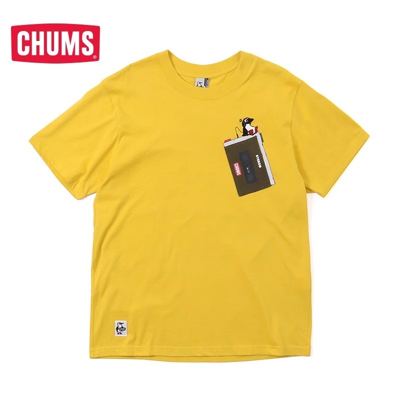 Chums/qiaoniao Chao ยี ่ ห ้ อกลางแจ ้ งผู ้ ชายและผู ้ หญิงเสื ้ อยืดคอกลมแขนสั ้ น CH01-1965