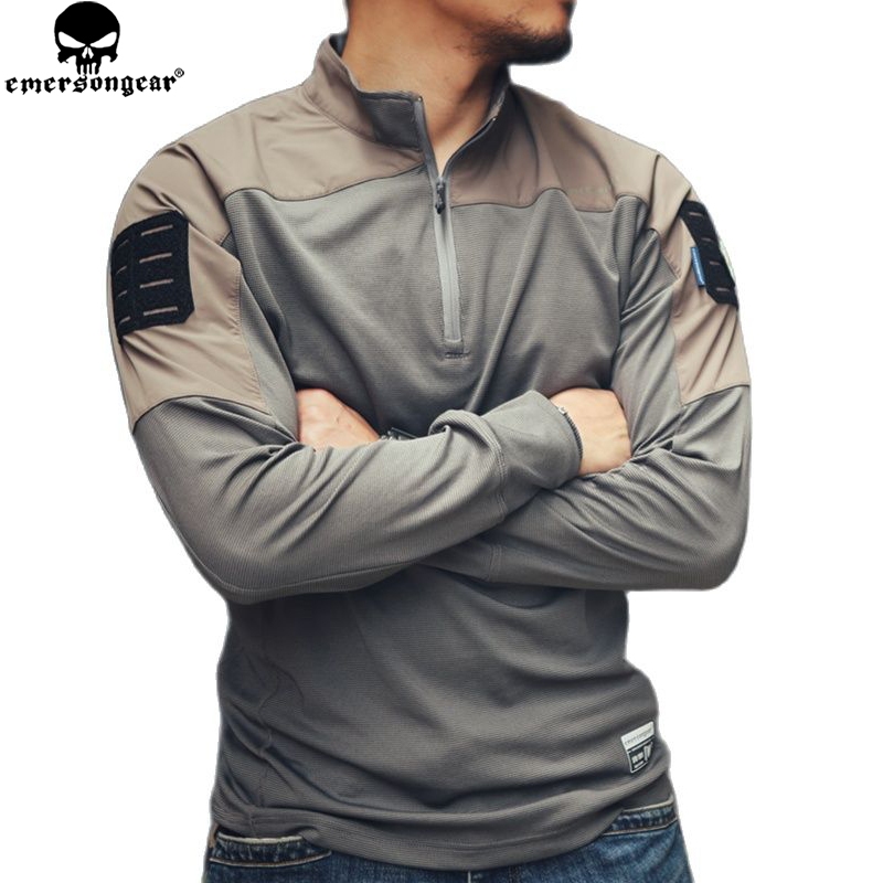 Emersongear Blue Label Series "UMP Frogman" Single Guide Tactical T-Shirt Shirt Quick Dry Stretched Long Sleeves Outdoor Adventure Hiking Tops